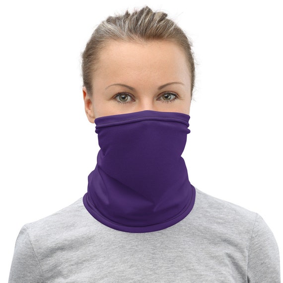 Purple Neck Gaiter, Washable Face Mask Adult, Neck Warmer  display picture 1