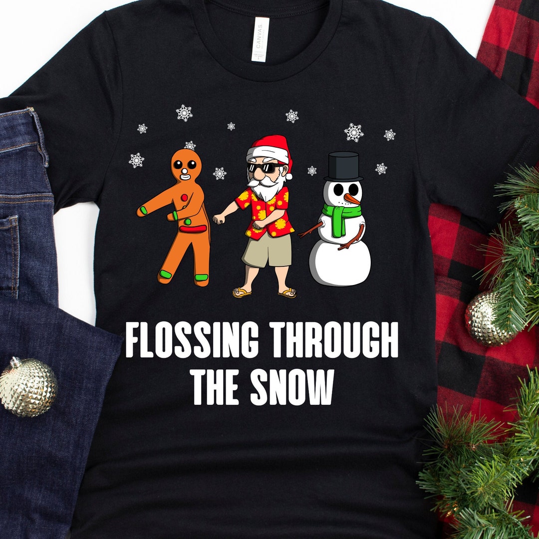 Flossing through the snow christmas jumper online