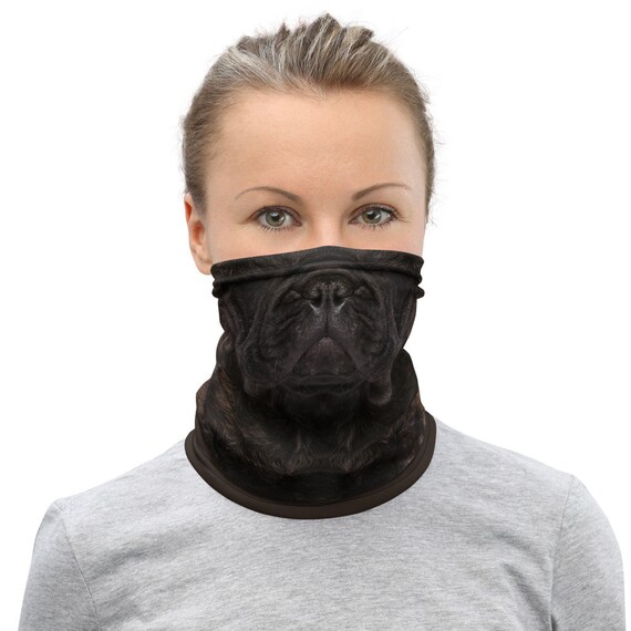 Mascherina Viso Lavabile In Cotone Con Stamapa Di Boston Terrier - Unisex Regolabile