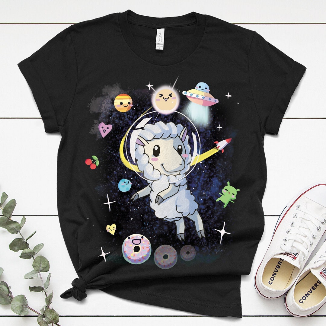 Outer Space Astronaut Sheep T-shirt, Donuts, Cherries, Aliens, Planets ...