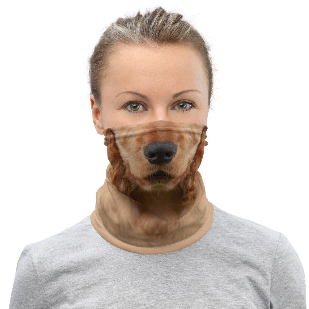 Goldendoodle Dog Neck Gaiter, Washable Face Mask Adult, Reusable Face ...