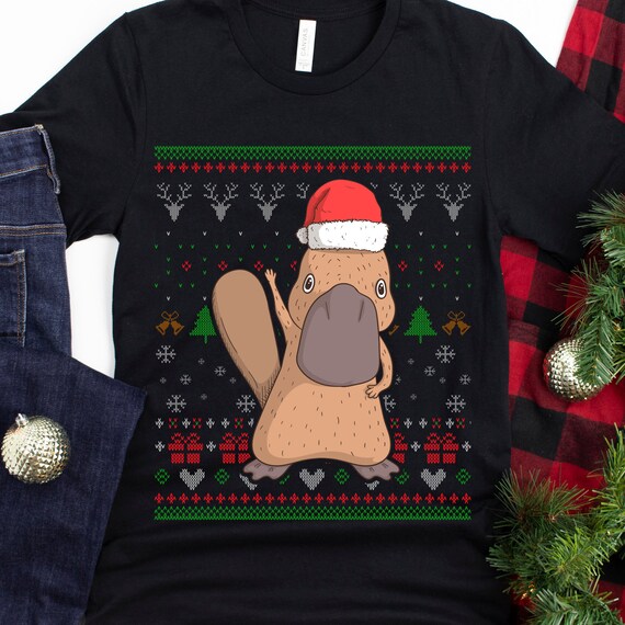 Platypus Santa Ugly Christmas Sweater 