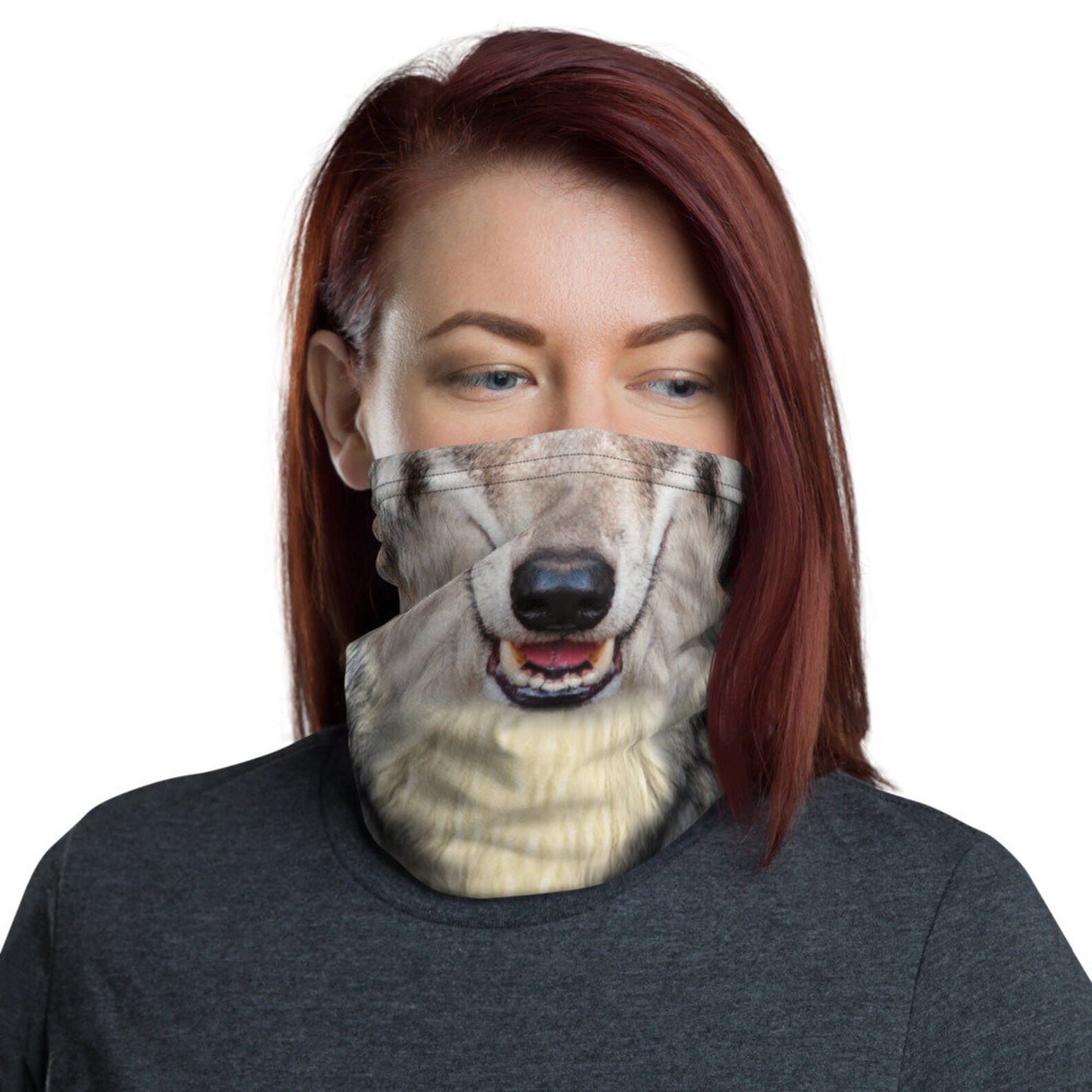 Wolf Neck Gaiter Fashion Face Mask Wolves Tube Bandanna Etsy