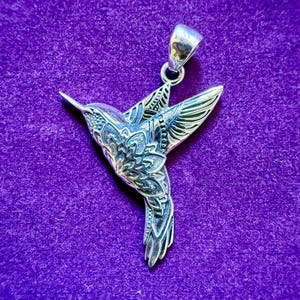Sterling Silver Hummingbird Pendant