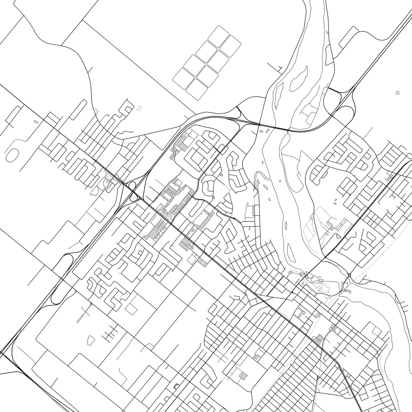 Drummondville Map Print, Drummondville Map Poster Wall Art