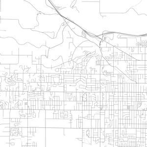 Yakima Map Print, Yakima Map Poster Wall Art, Wa City Map, Washington ...
