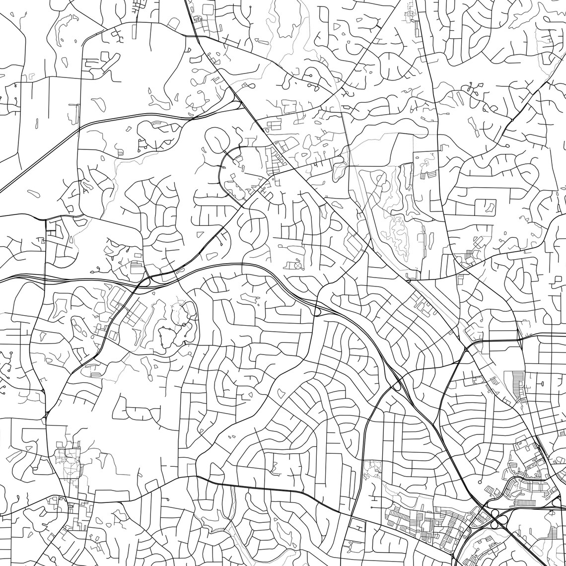Greensboro Map Print Greensboro Map Poster Wall Art Nc City - Etsy