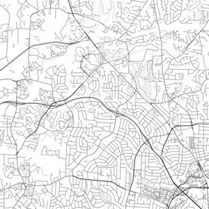 Greensboro Map Print, Greensboro Map Poster Wall Art, Nc City Map ...