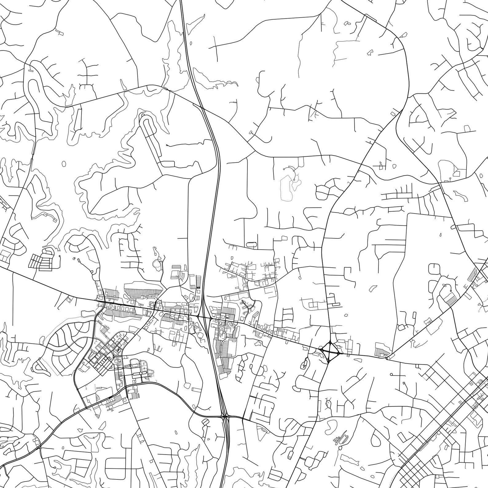 Mooresville Map Print Mooresville Map Poster Wall Art Nc Etsy