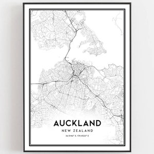 Auckland Karte Druck, Auckland Karte Poster Wandkunst, Auckland Stadt karte, Auckland Print Straßenkarte Dekor, Road Map Geschenk, B213