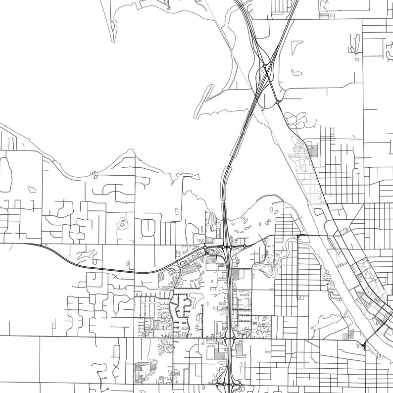 Oshkosh Map Print Oshkosh Map Poster Wall Art Wi City Map Etsy