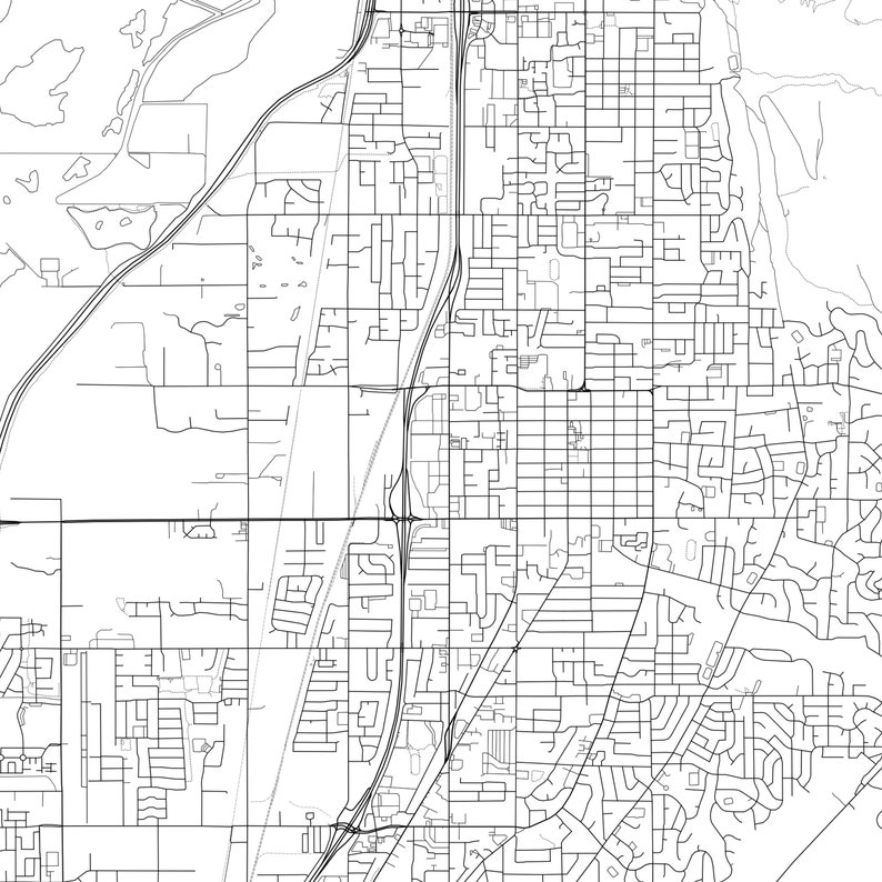 Bountiful Map Print Bountiful Map Poster Wall Art Ut City Etsy