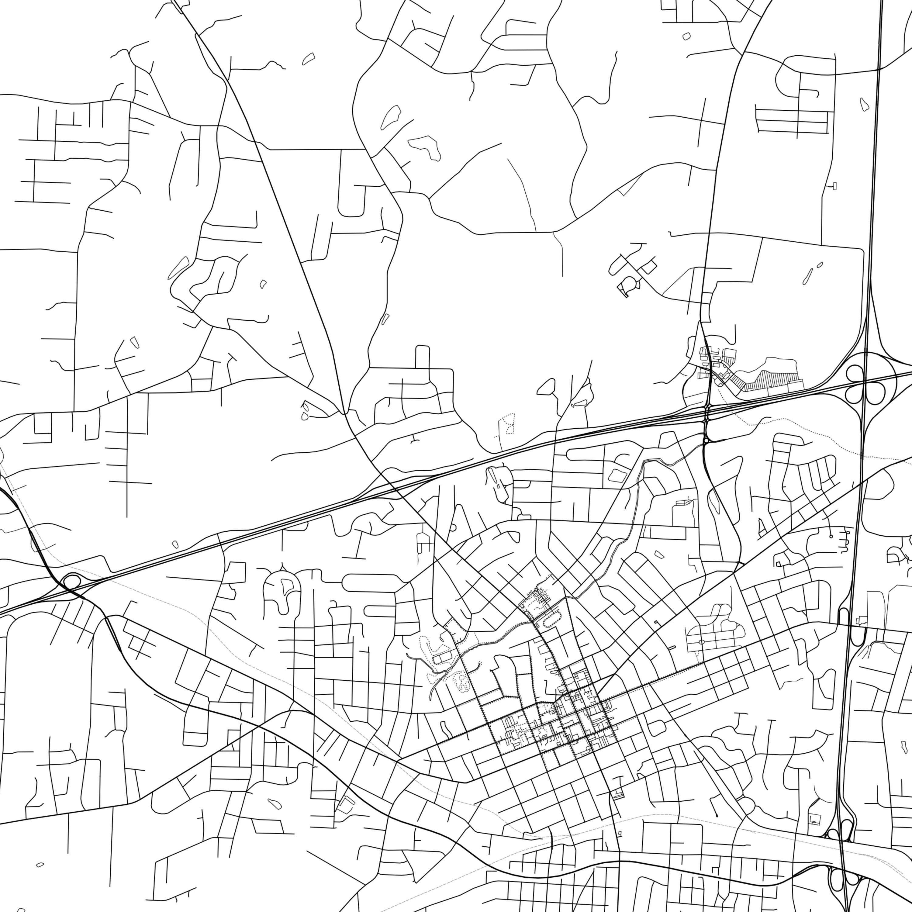Statesville Map Print Statesville Map Poster Wall Art Nc - Etsy