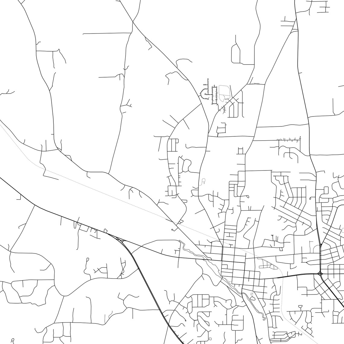 Prattville Map Print Prattville Map Poster Wall Art Al City Etsy