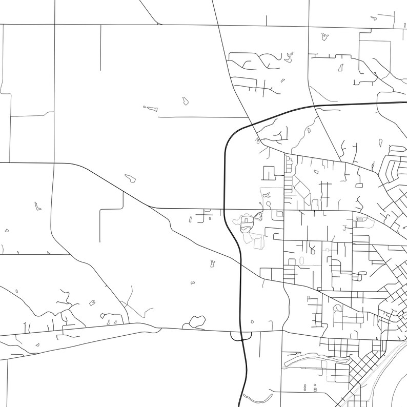 Muscatine Map Print Muscatine Map Poster Wall Art Ia City Etsy