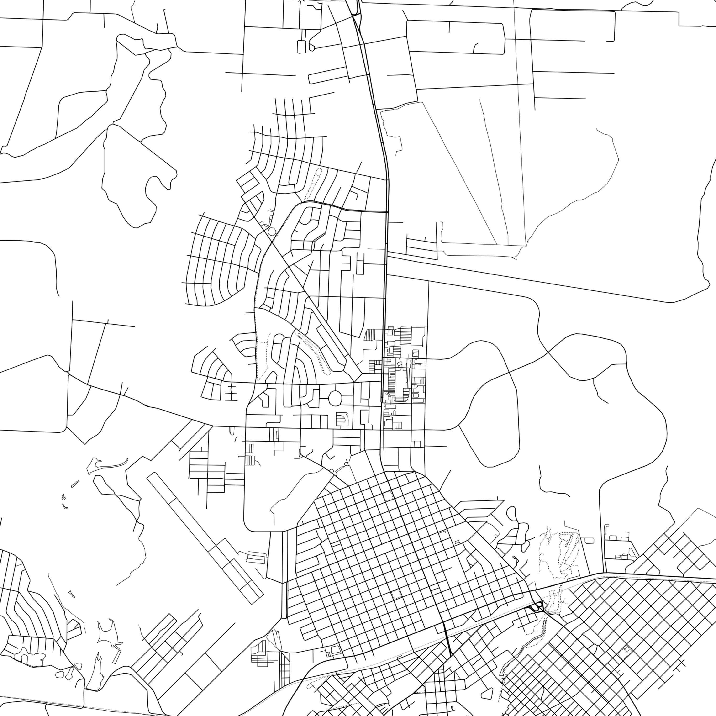 Del Rio Map Print, Del Rio Map Poster Wall Art, Tx City Map, Texas ...