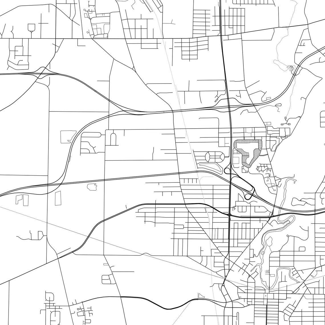 Elyria Map Print Elyria Map Poster Wall Art Oh City Map Etsy