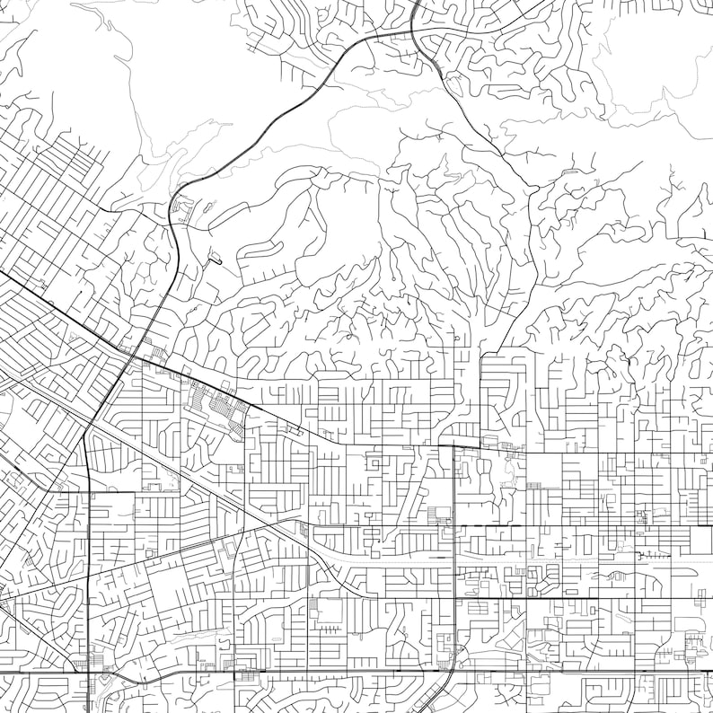 La Habra Map Print La Habra Map Poster Wall Art Ca City Map - Etsy