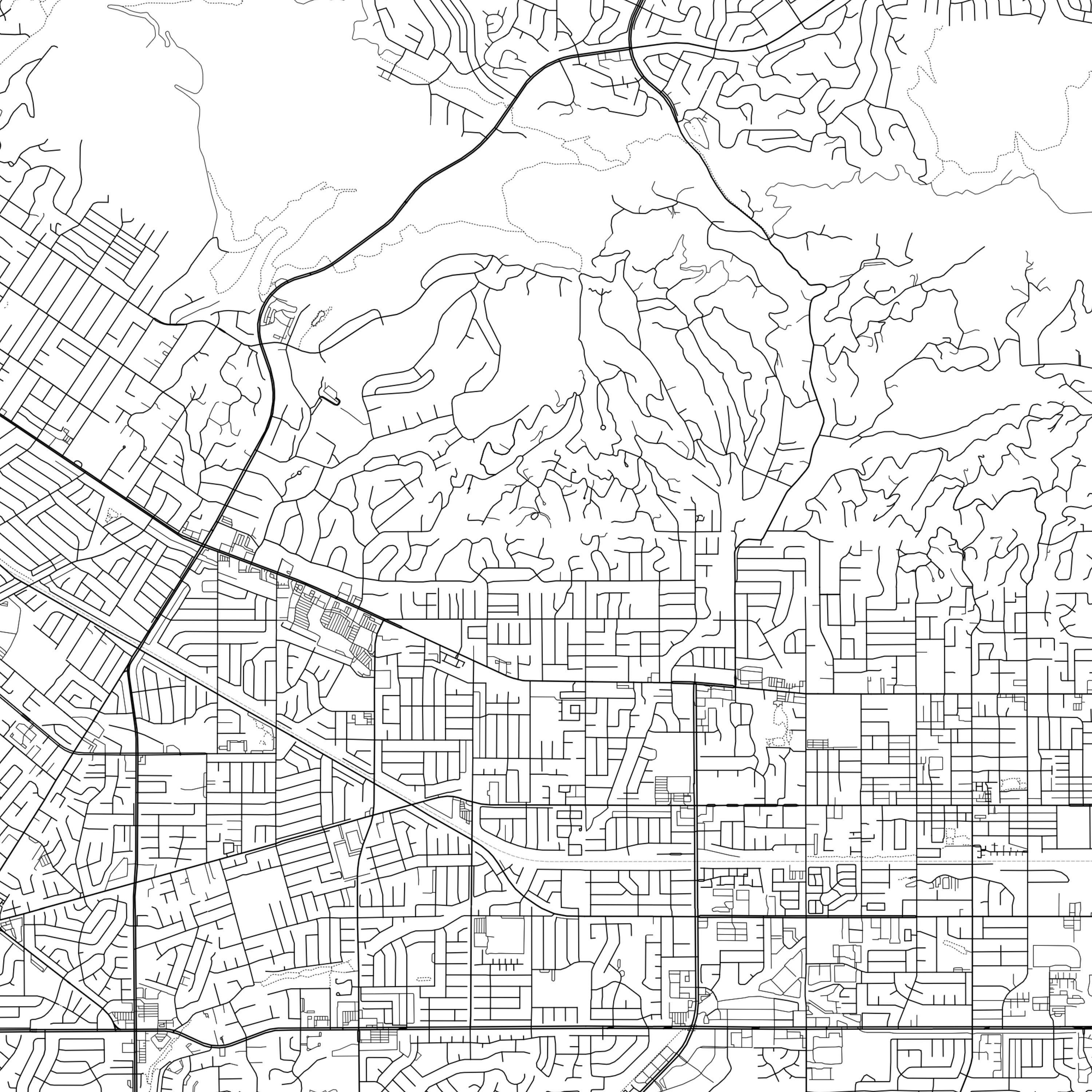 La Habra Map Print La Habra Map Poster Wall Art Ca City Etsy