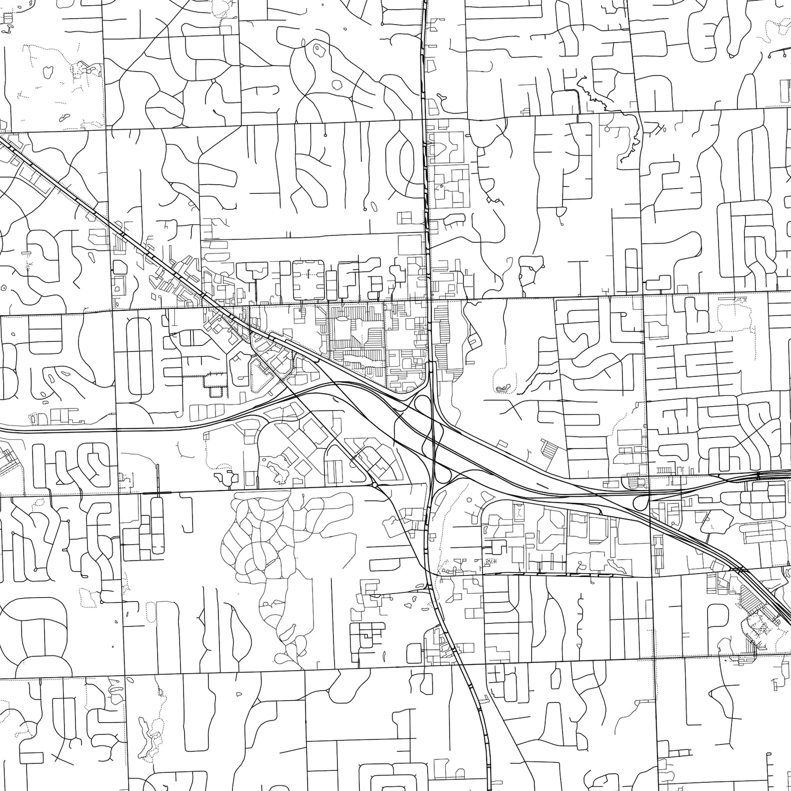 Southfield Map Print Southfield Map Poster Wall Art Mi City - Etsy