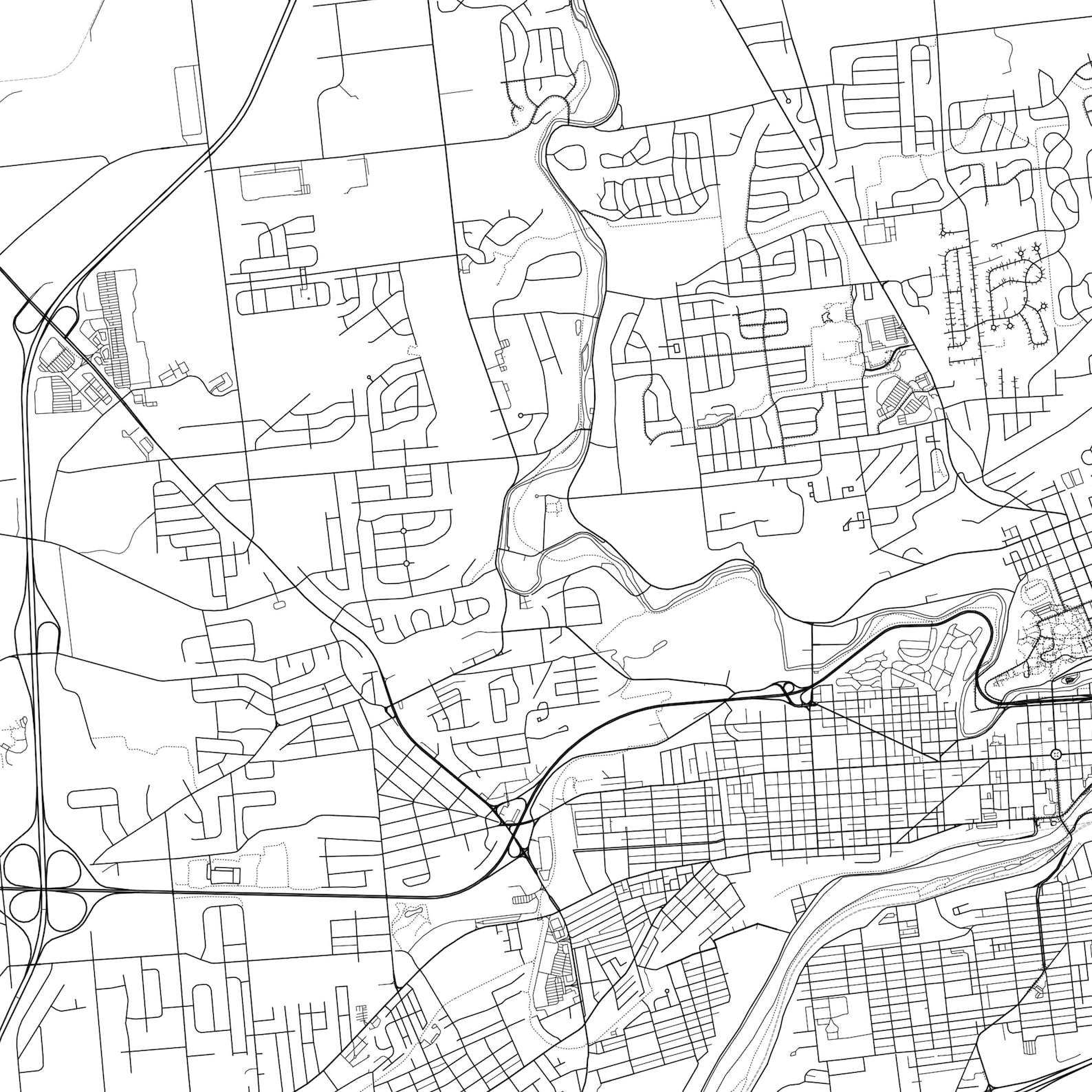 Easton Map Print Easton Map Poster Wall Art Pa City Map Etsy