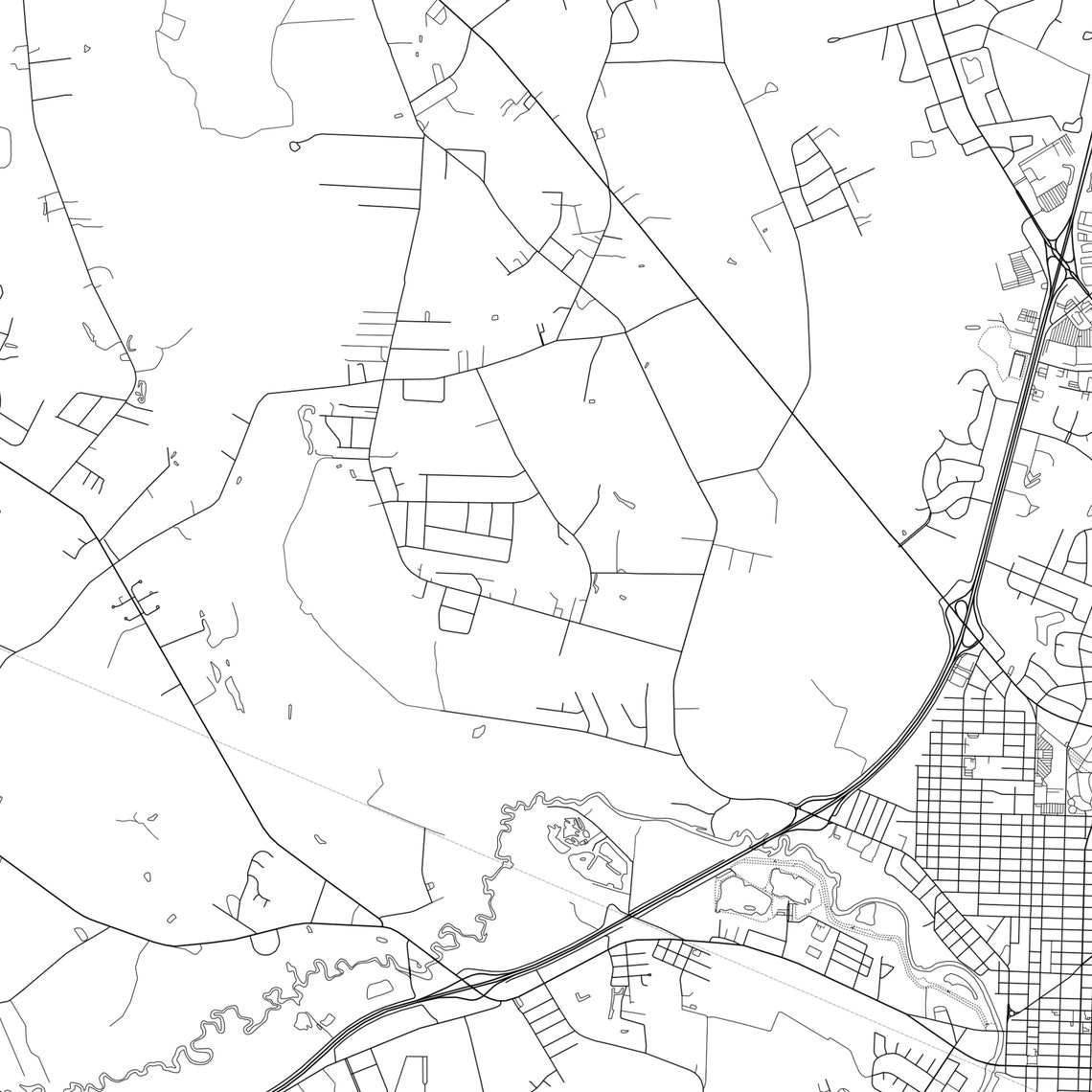 Lumberton Map Print Lumberton Map Poster Wall Art Nc City Etsy