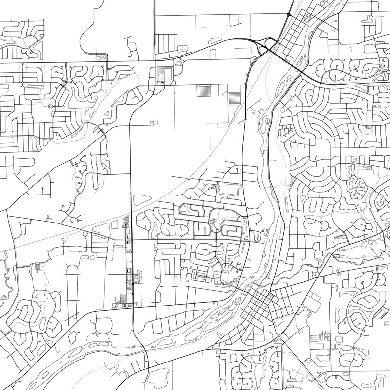 Oswego Map Print Oswego Map Poster Wall Art Il City Map Etsy