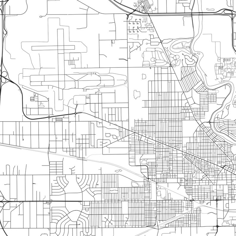 South Bend Map Print South Bend Map Poster Wall Art in City Etsy