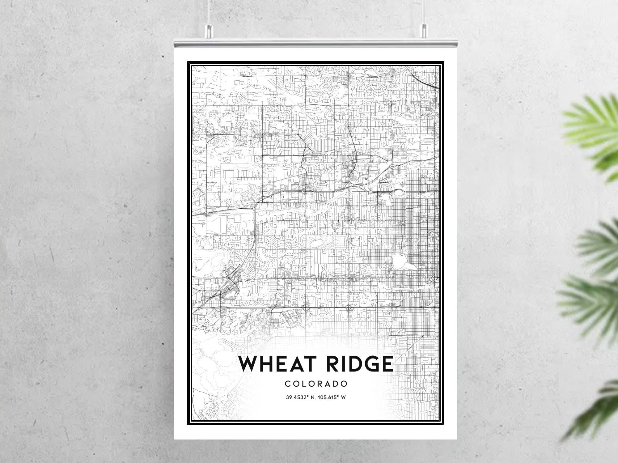 Wheat Ridge Map Print Wheat Ridge Map Poster Wall Art Co - Etsy