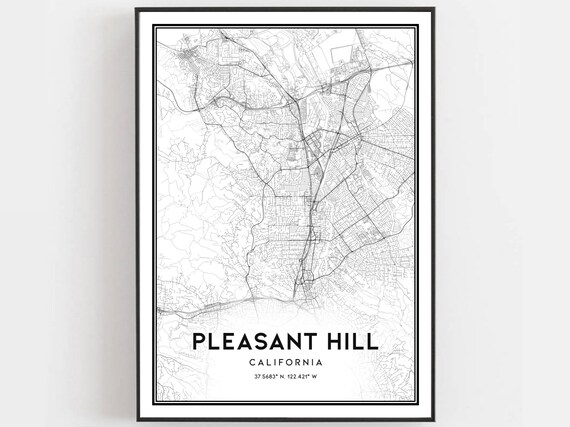 Pleasant Hill Map Print