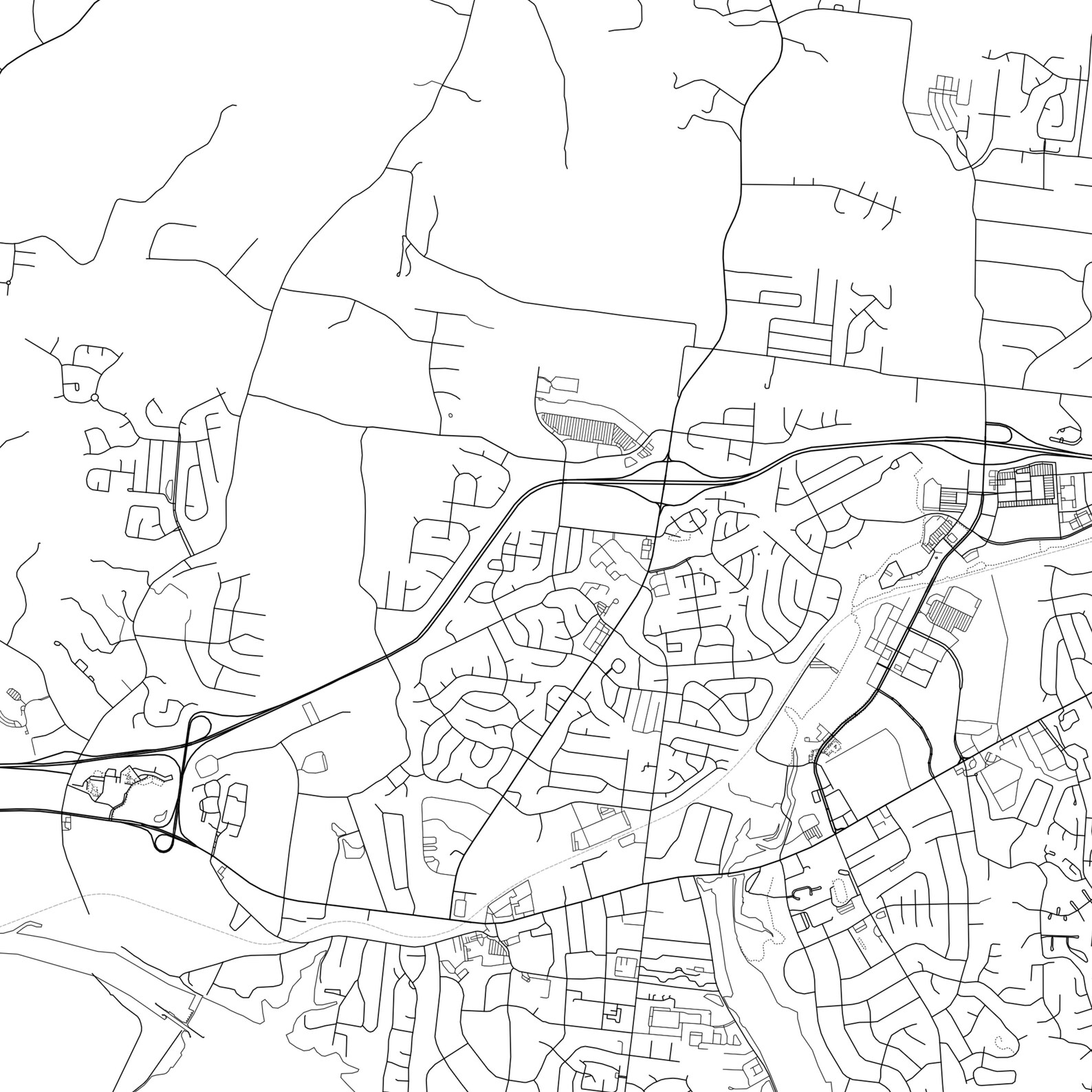 Hendersonville Map Print Hendersonville Map Poster Wall Art Etsy
