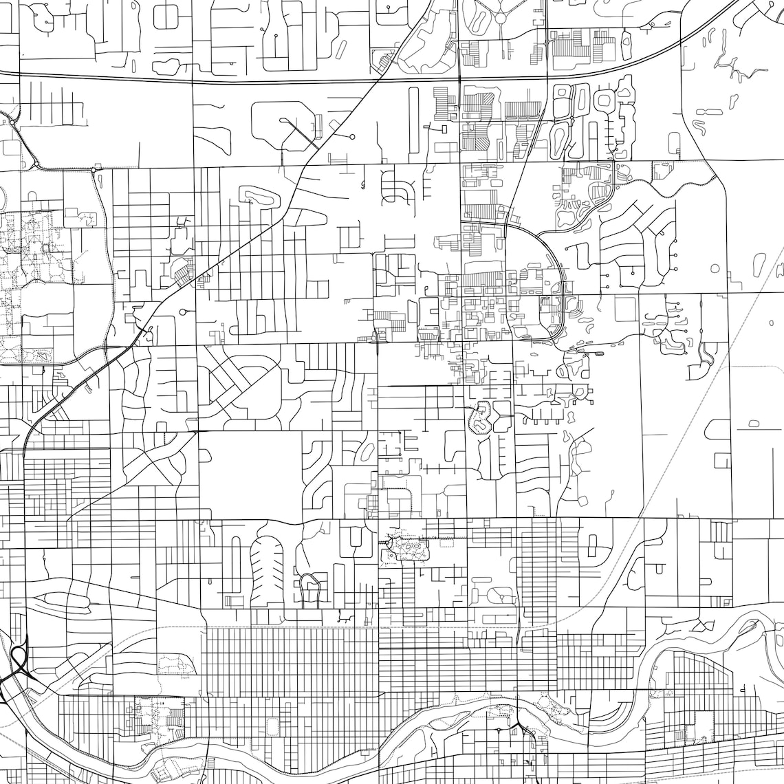 Mishawaka Map Print Mishawaka Map Poster Wall Art in City Etsy