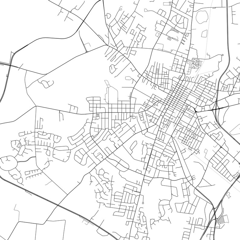 Hopkinsville Map Print Hopkinsville Map Poster Wall Art Ky Etsy