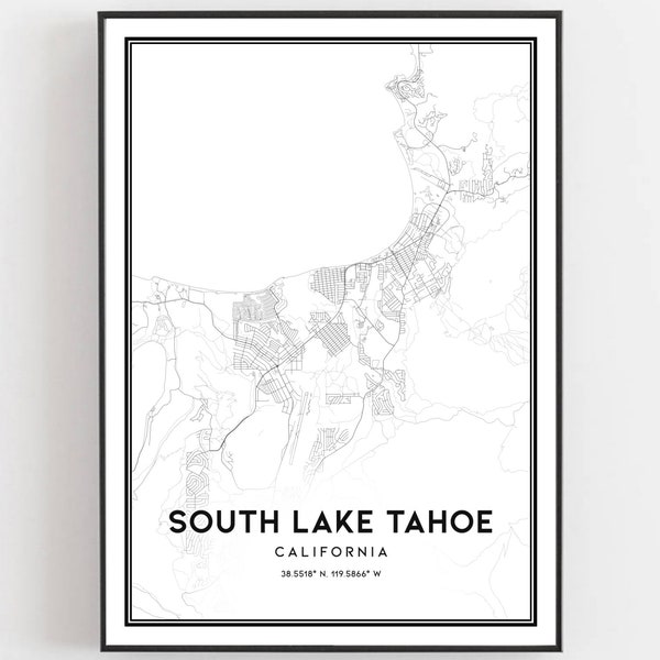 South Lake Tahoe Print Etsy