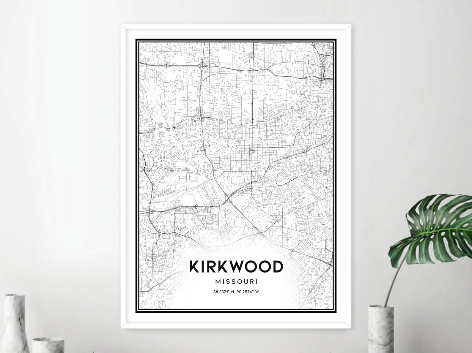 Kirkwood Map Print Kirkwood Map Poster Wall Art Mo City Map - Etsy