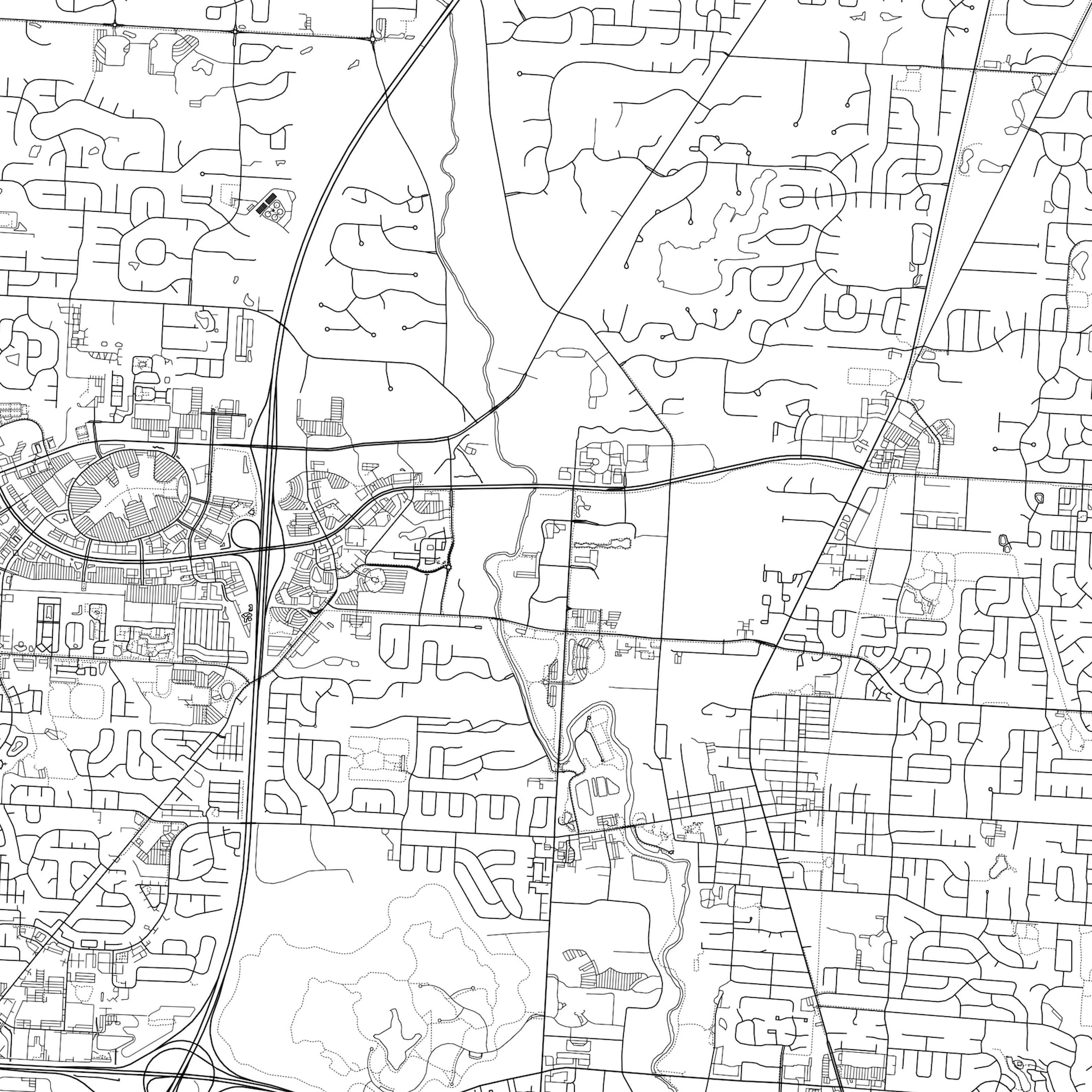 Westerville Map Print Westerville Map Poster Wall Art Oh Etsy