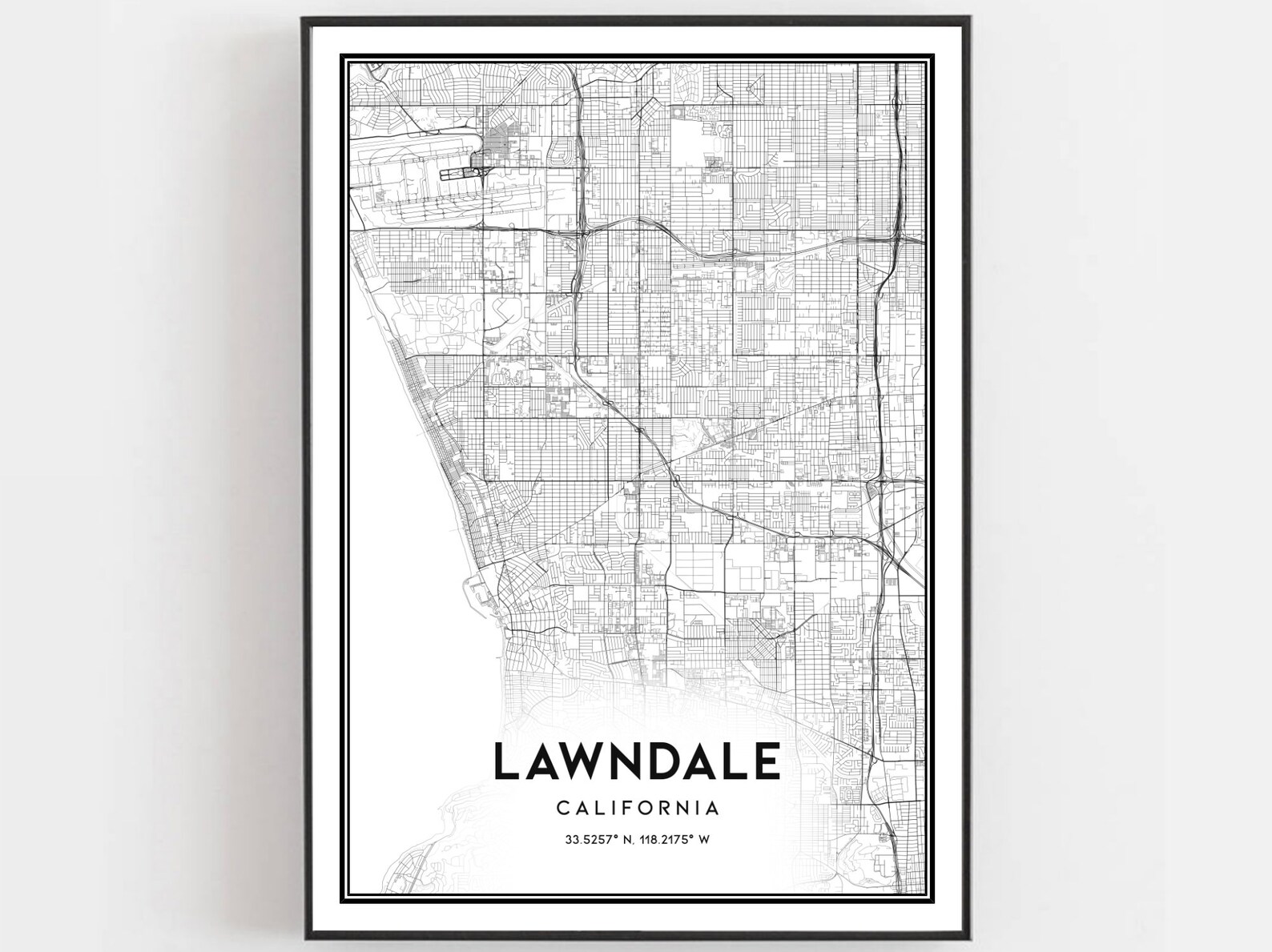 Lawndale Map Print Lawndale Map - Il 1588xN.1855144418 Gtp4