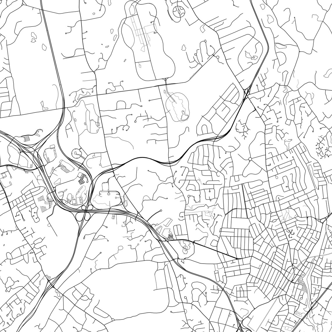 Port Chester Map Print Port Chester Map Poster Wall Art Ny Etsy