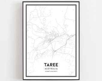 Street Map Of Taree Taree | Etsy