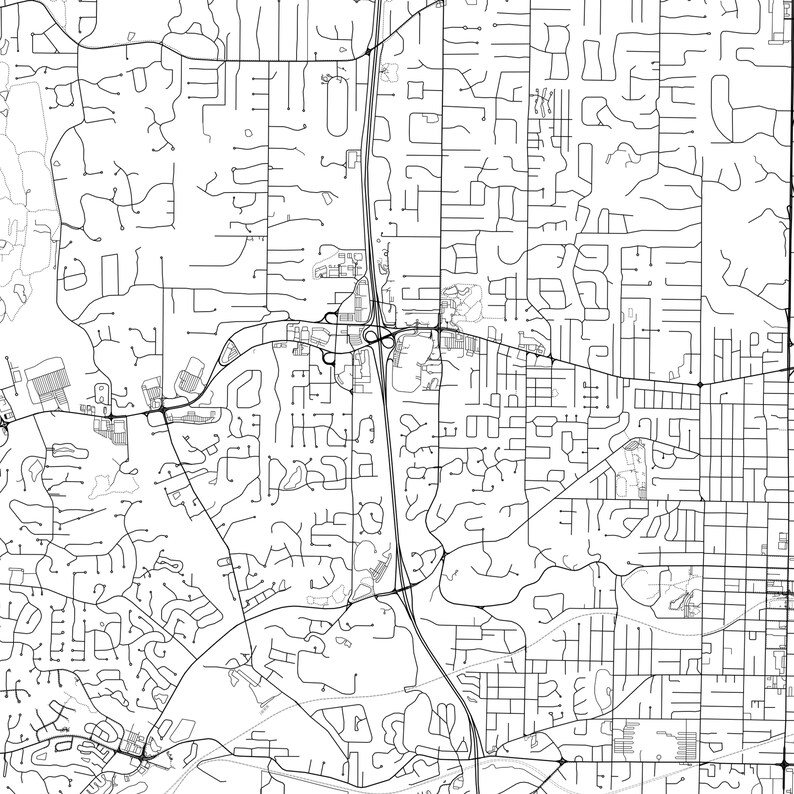 Kirkwood Map Print Kirkwood Map Poster Wall Art Mo City Etsy