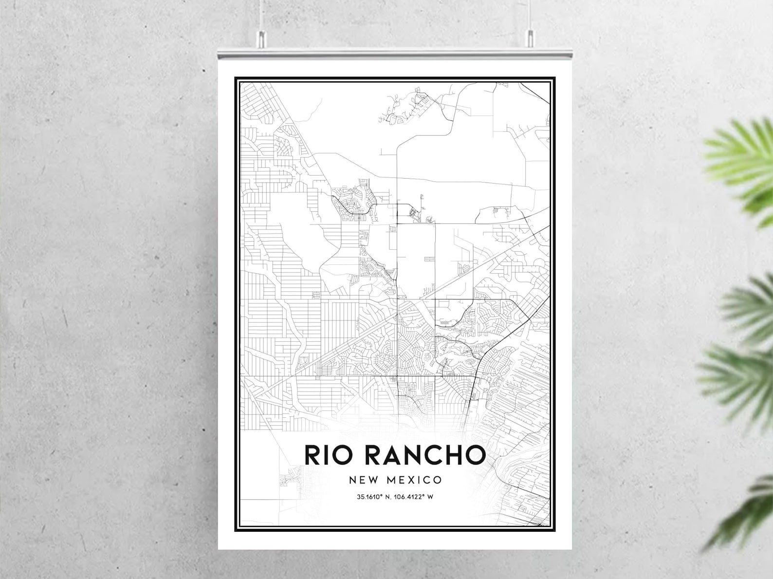 Rio Rancho Map Print Rio Rancho Map Poster Wall Art Nm City Etsy Hong