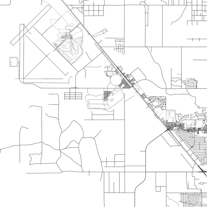 Hobbs Map Print Hobbs Map Poster Wall Art Nm City Map New Etsy