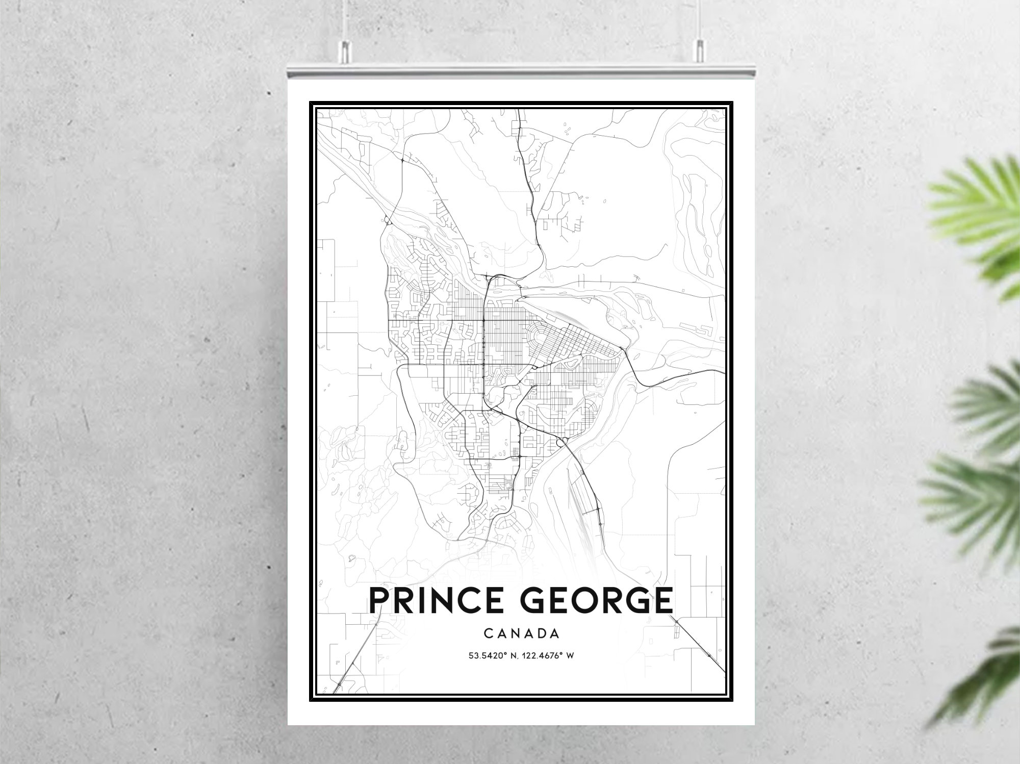 Prince Map Print Prince Map Poster Wall Art Etsy