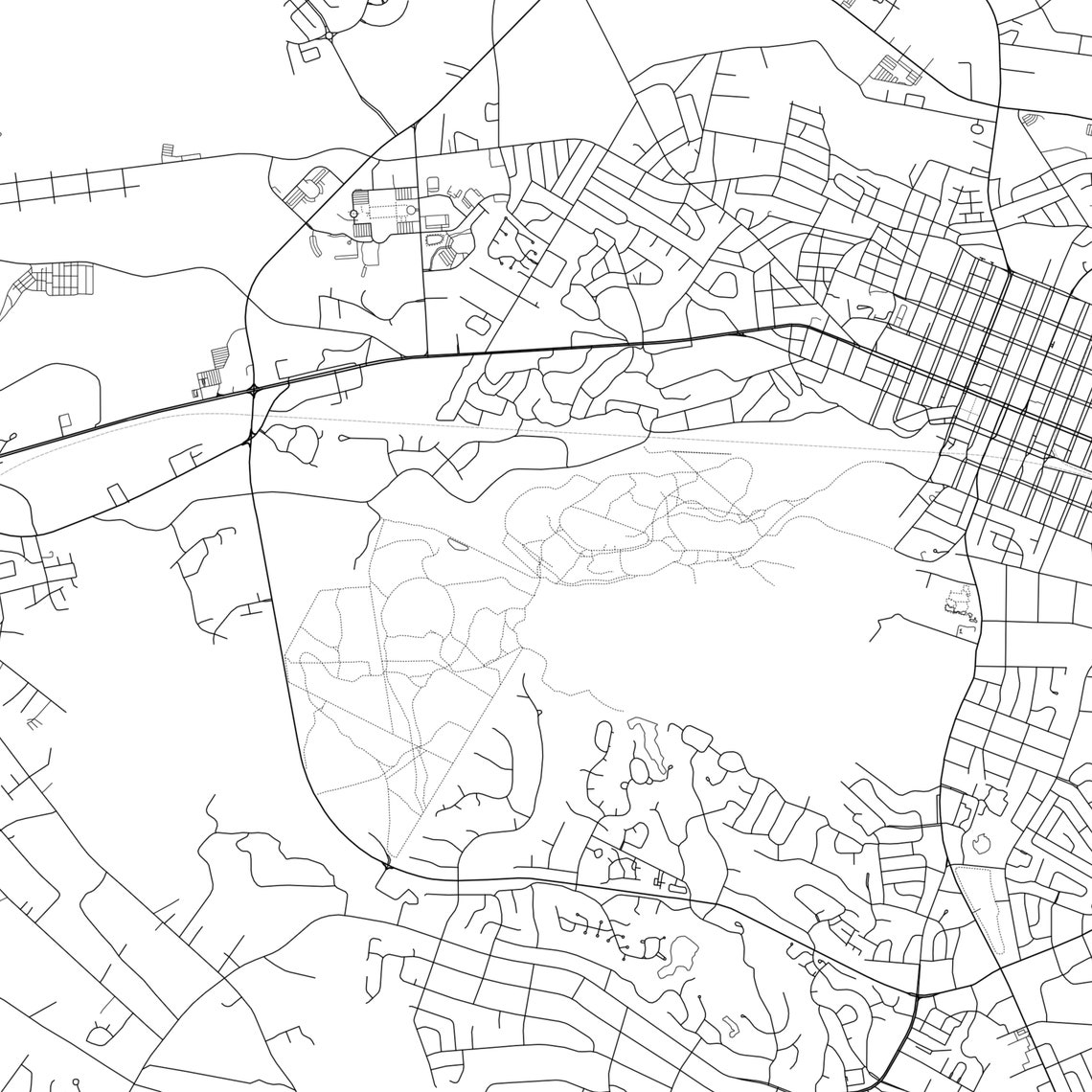 Aiken Map Print Aiken Map Poster Wall Art Sc City Map Etsy