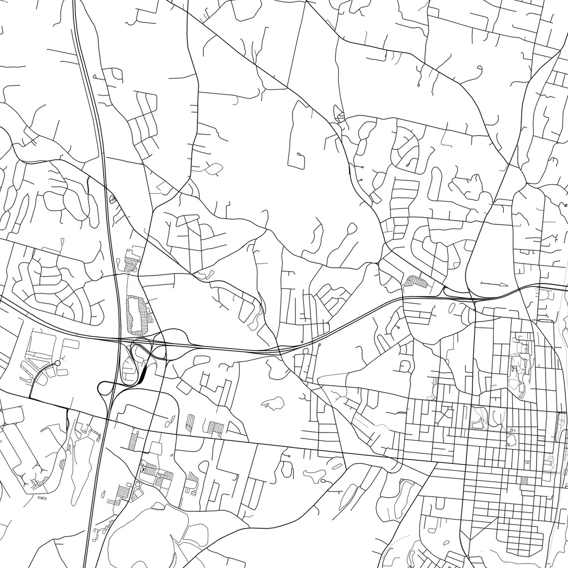 Newburgh Map Print Newburgh Map Poster Wall Art Ny City Map Etsy