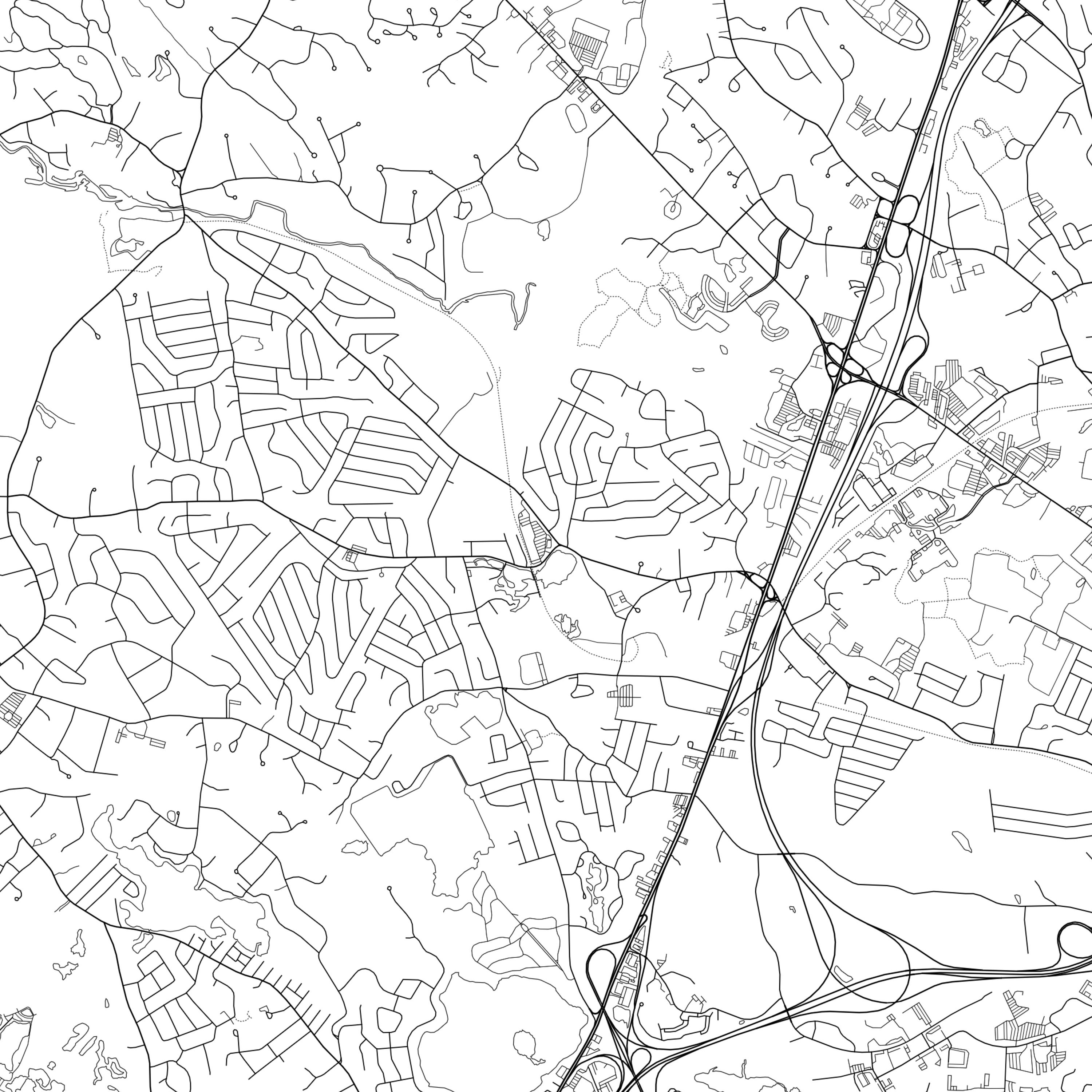 Peabody Map Print Peabody Map Poster Wall Art Ma City Map Etsy