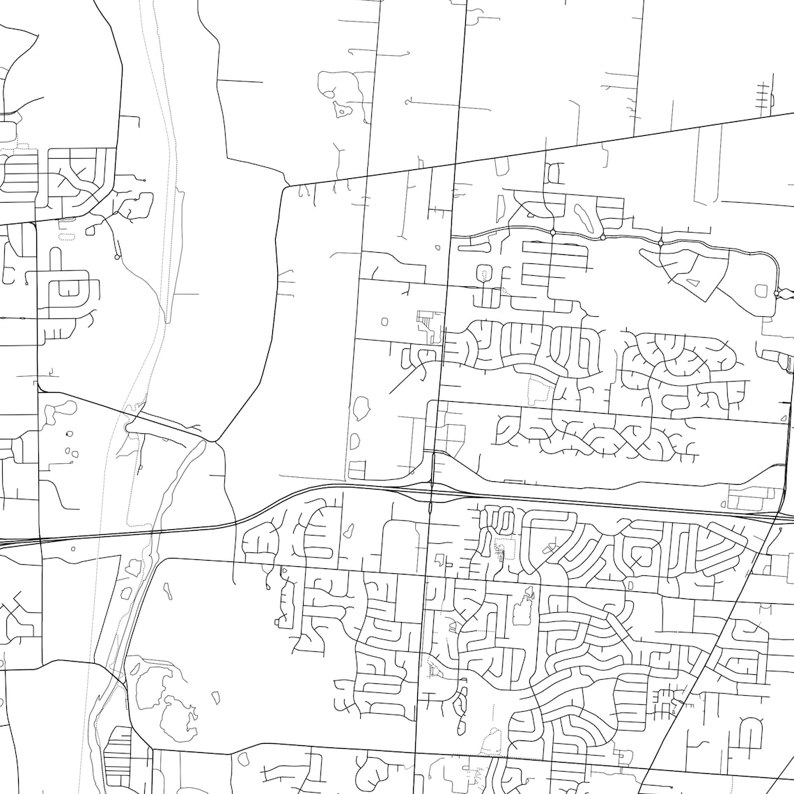 Huber Heights Map Print Huber Heights Map Poster Wall Art Oh - Etsy