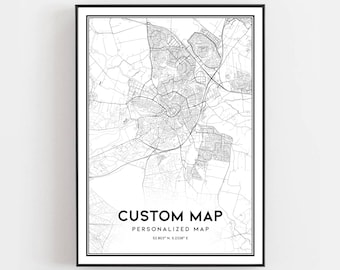 Custom map print | Personalized City Map Print