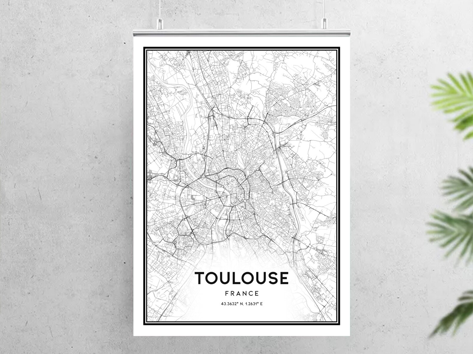 Toulouse Mapa Imprimir Toulouse Mapa Cartel Arte Mapa De La Etsy My