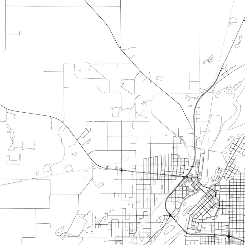 Wisconsin Rapids Map Print Wisconsin Rapids Map Poster Wall Etsy